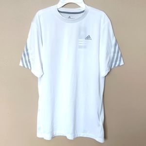 Adidas Active Tee Boys XL White and Grey